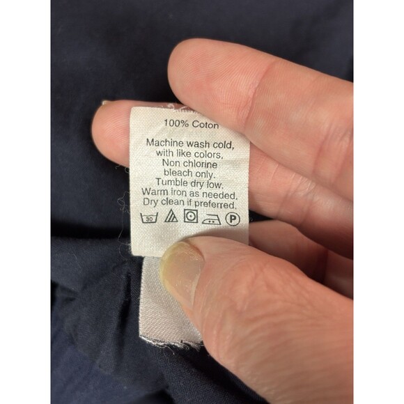 J Crew Maxi Skirt Navy Blue Size Medium Elastic Tie Waist Lined Long - Picture 7 of 8